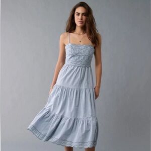 AE Scalloped Tiered Midi Dress